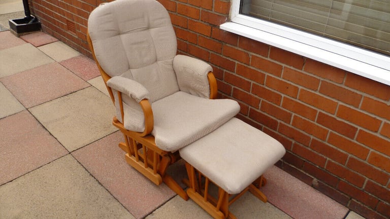 image for Pensioner Or Parent And Baby Rocking Chair With Rocking Foot Stool | Good Condition
