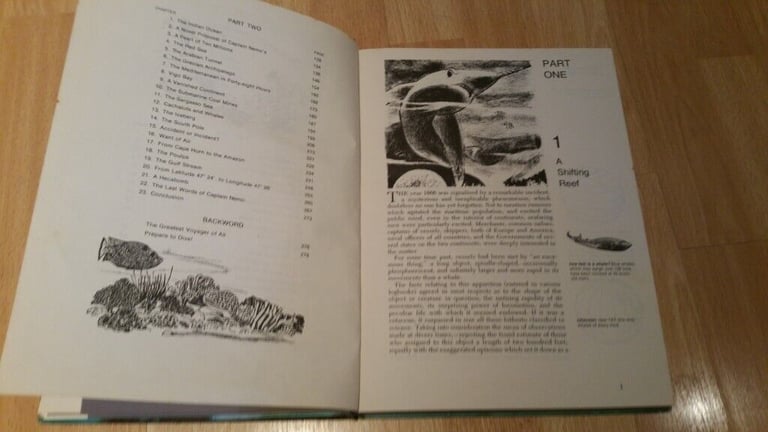Rare Vintage 60's Edition 20, 000 LEAGUES UNDER THE Sea by JOULES VERNE. Large Hardback Book. 