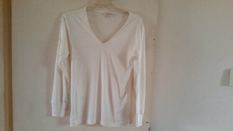 Vintage 00's Designer PATRA Silk Sheer Long Sleeve Ladies Top. Ex Cond. Size : XS 