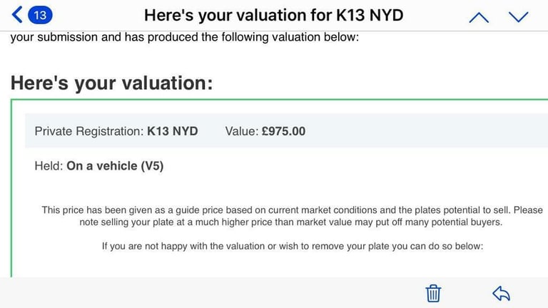 image for Private Plate - KENY D + 13