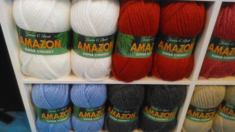 image for 5 X 100 GRAM  BALLS OF JAMES C BRETT AMAZON SUPER CHUNKY KNITTING WOOL