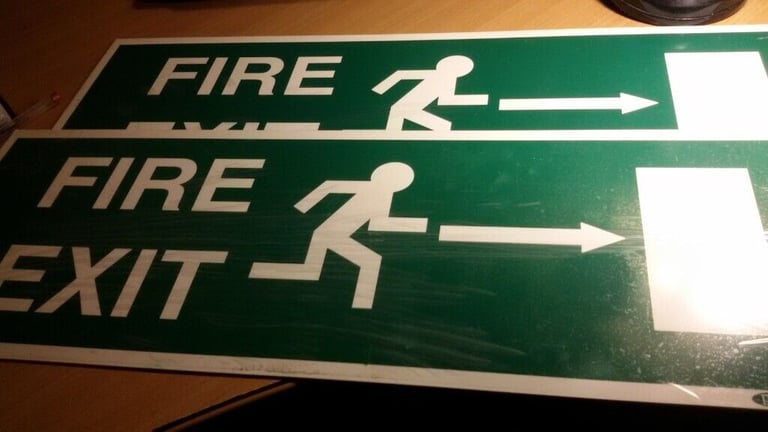 Fire exit signs