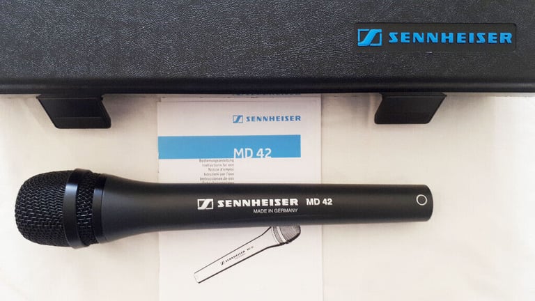 Sennheiser MD42 Reporters Mike. High-quality omni-directional microphone.