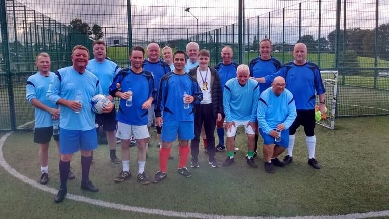 Recreational Seniors 5 a Side Football.