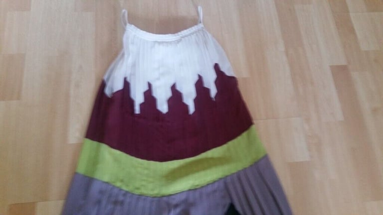 Rare Vintage 00's Designer BCBG MAXAZRIA ' THE MUSE ' Runway Colour Block Dress. Ex Cond. Size : S 