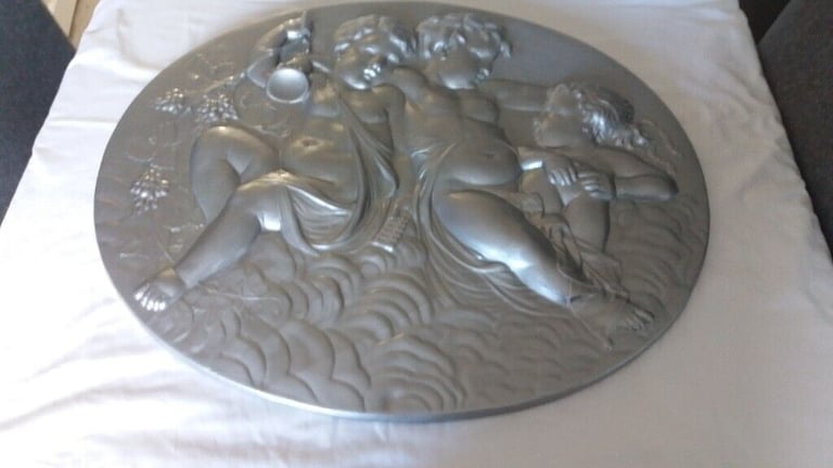 image for Oval Plaster Wall Hanging