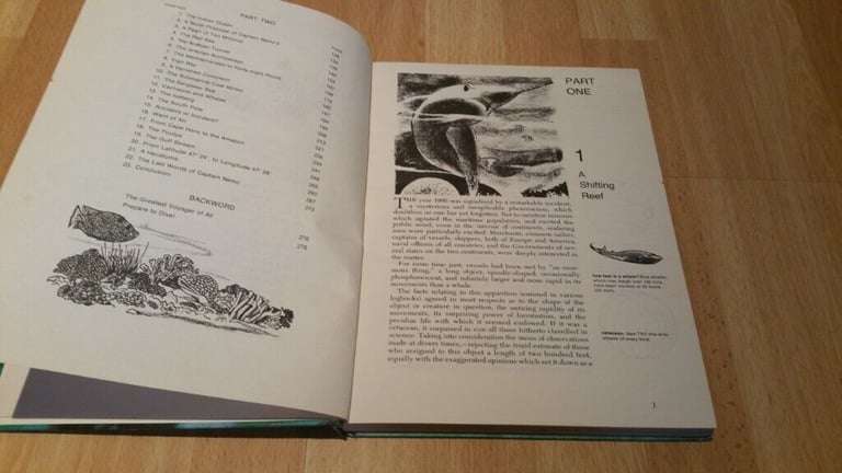 Rare Vintage 60's Edition 20, 000 LEAGUES UNDER THE Sea by JOULES VERNE. Large Hardback Book. 