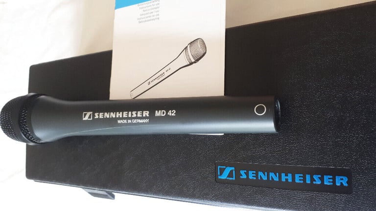 Sennheiser MD42 Reporters Mike. High-quality omni-directional microphone.