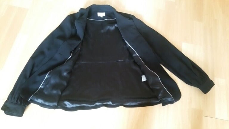 Vintage 90's Designer GHOST Silk Puff Sleeve Jacket. Ex Cond Size : 14
