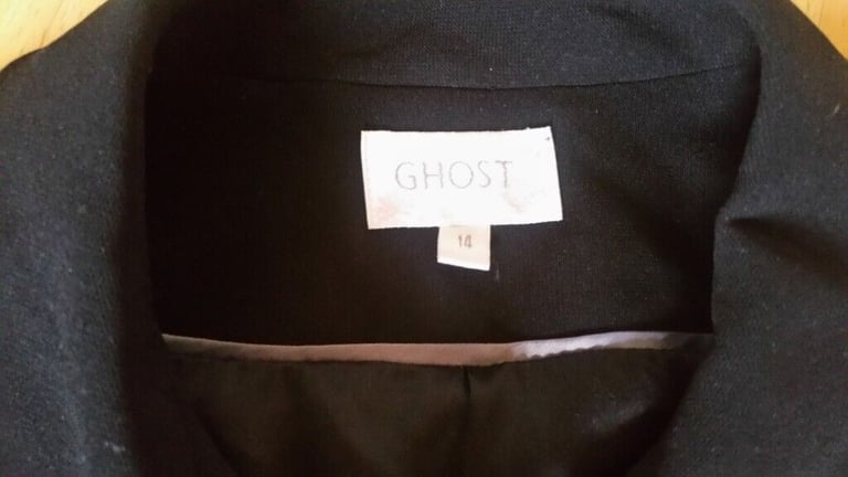 Vintage 90's Designer GHOST Silk Puff Sleeve Jacket. Ex Cond Size : 14
