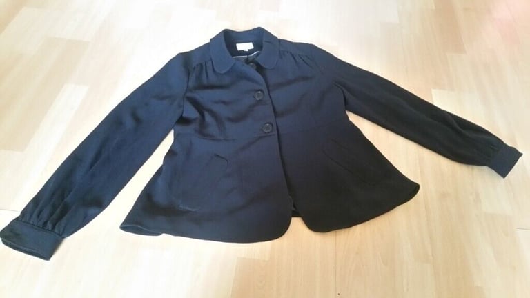 Vintage 90's Designer GHOST Silk Puff Sleeve Jacket. Ex Cond Size : 14