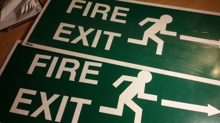 Fire exit signs