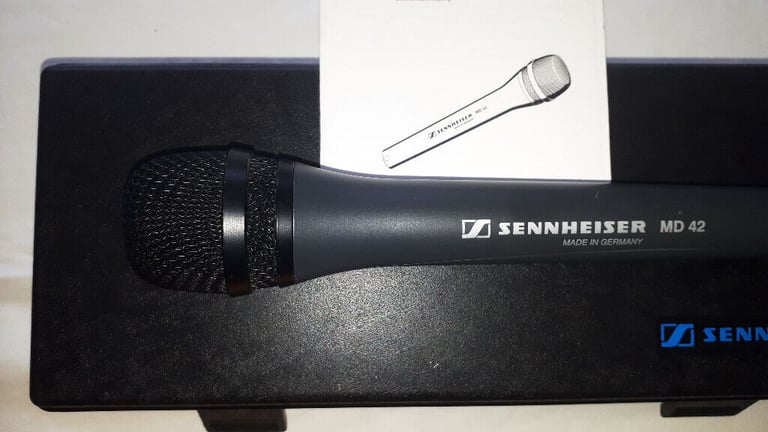 Sennheiser MD42 Reporters Mike. High-quality omni-directional microphone.