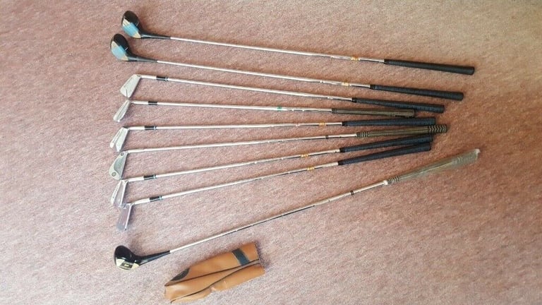 Vintage, Dunlop x 7, Ryder x 1, Golf Clubs, Various Woods & Irons, Used & New