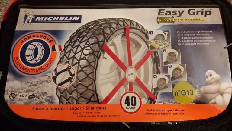 image for Michelin Snow Chains - 2 x Easy Grip Composite Snow Chains G13 (Brand 