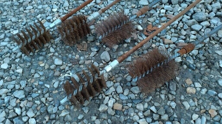 pipe steam engine tube cleaning rods handles wire brush. free loc del. lorry traction
