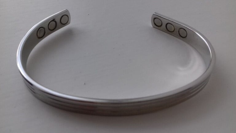 image for Silver Plated 6 Magnets Copper Bracelet