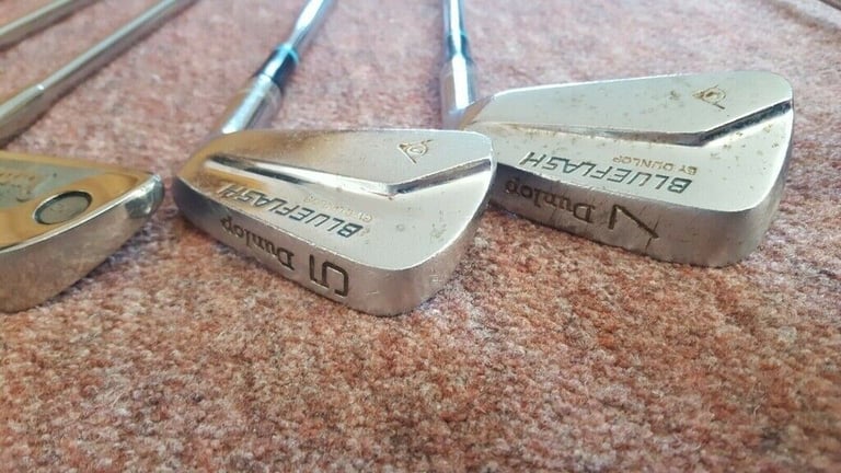 Vintage, Dunlop x 7, Ryder x 1, Golf Clubs, Various Woods & Irons, Used & New