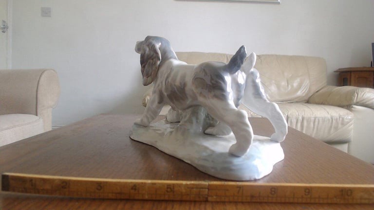 Bone China Dogs , made in China ,40 years old, 12 inches long