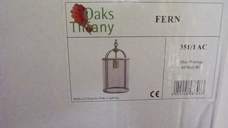 Fern Antique Chrome Finish 1 Light Lantern