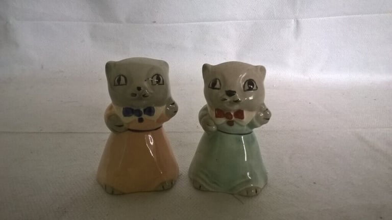 image for x2 1970's Cat ornaments