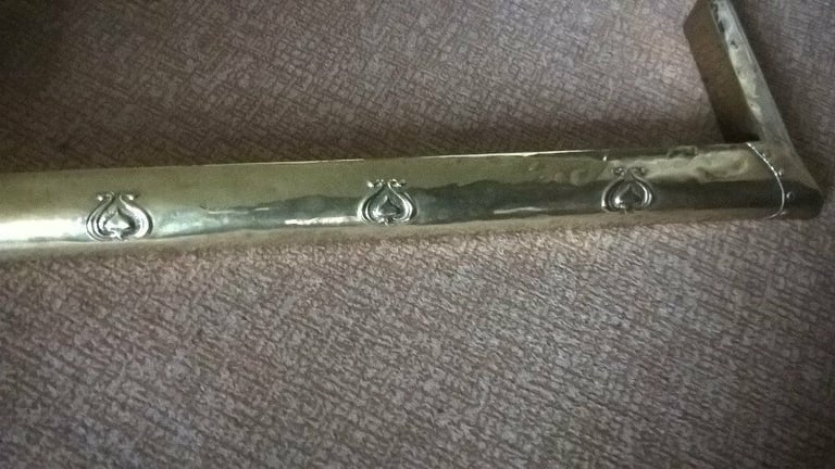 Art Nouveau Brass Fire Fender 