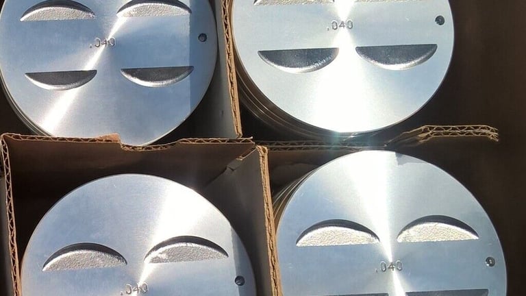 327 SBC NEW Pistons + 0.040 & NEW Molly Rings.   