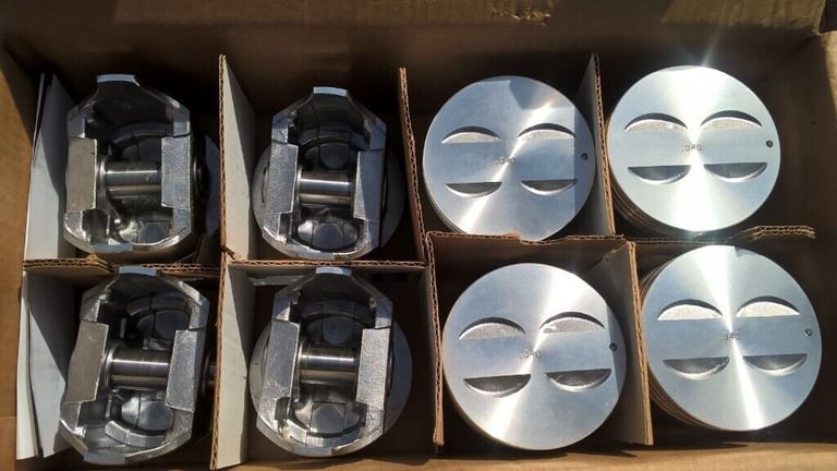 image for 327 SBC NEW Pistons + 0.040 & NEW Molly Rings.   