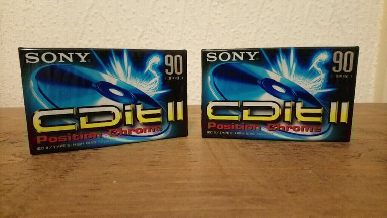 Sony CDit II 90 Type II Blank Cassette x2
