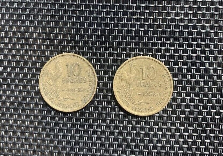image for [#482193] 2 Coins, France, Guiraud, 10 Francs, 1952 & 1953, Essai-Piéfort MS(63)