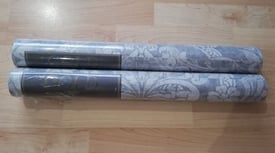 image for 2 rolls of Luxury Grey Floral Print Wallpaper  - BRAND NEW UNOPENED