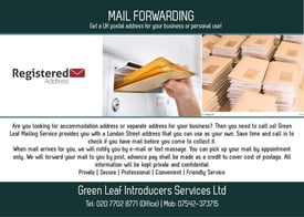 Get a UK postal address, for your Business or Personal use!