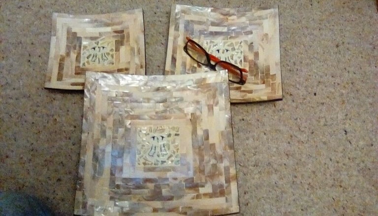 Mosaic serving display plates