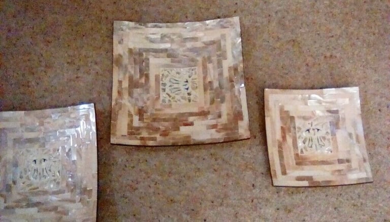 Mosaic serving display plates