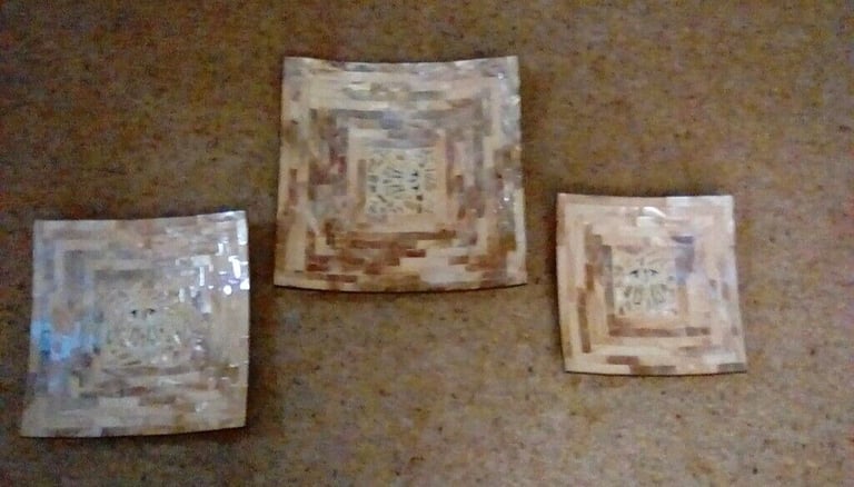 Mosaic serving display plates
