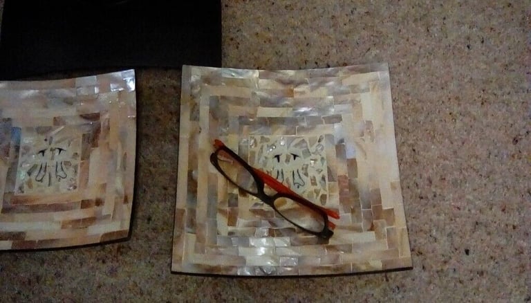 Mosaic serving display plates