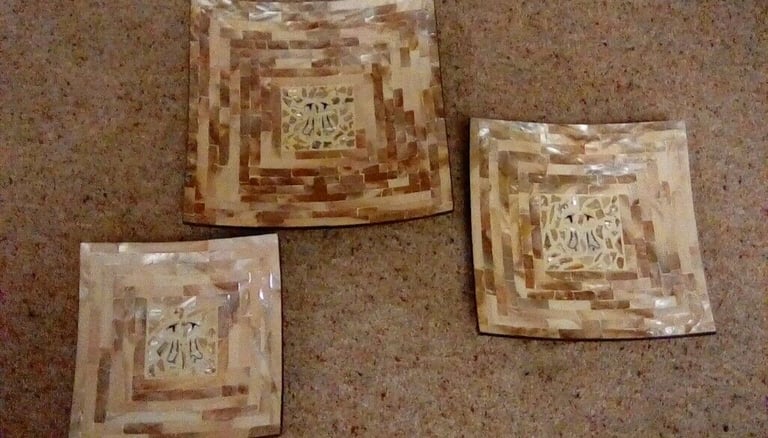 Mosaic serving display plates