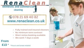 Domestic and commercial cleaning from £14 per hour