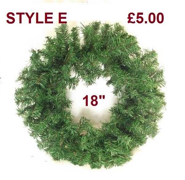 Plain Wreaths (E) ~ Artificial ~ Large 18 Inch (45.7cm) £5 Each