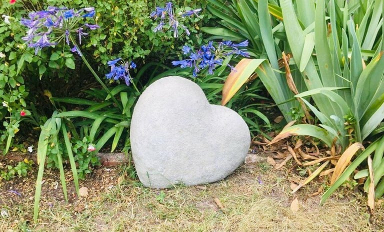 Heart of Faith Stone Garden Ornament