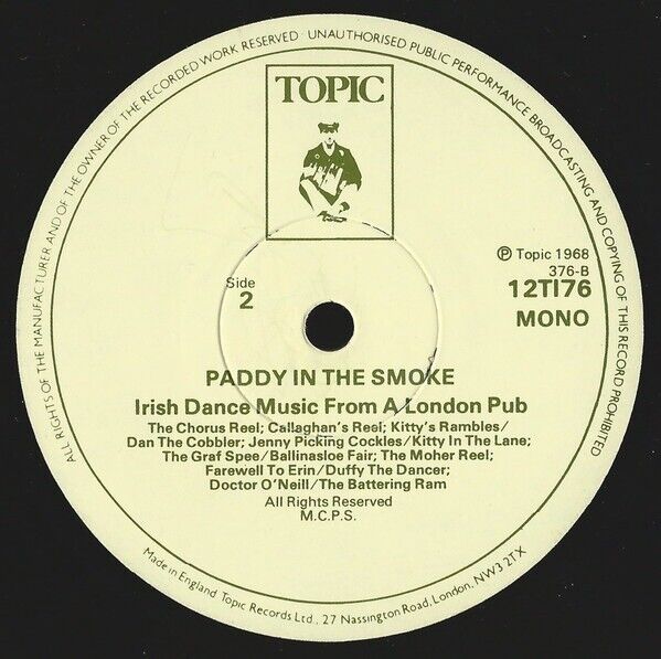 Various ‎– Paddy In The Smoke - Irish Dance Music From A London Pub lp
