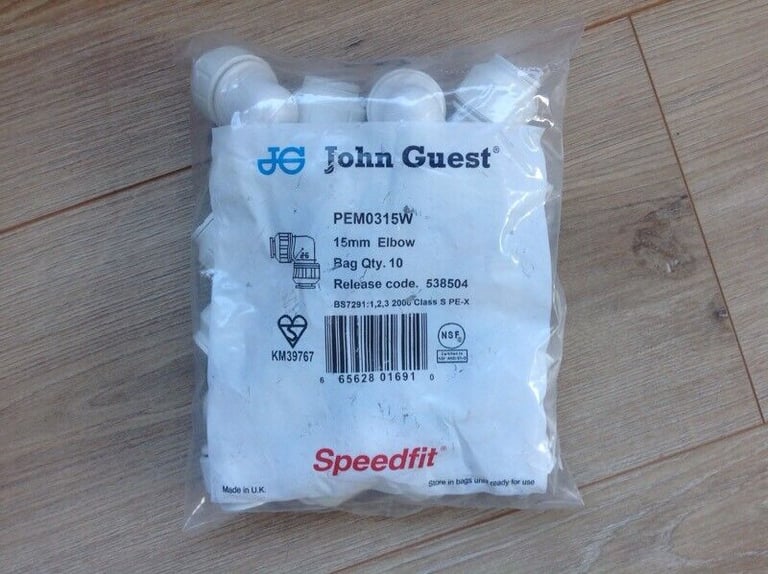 image for SPEEDFIT  JG ELBOW WHITE 15MM PACK 10