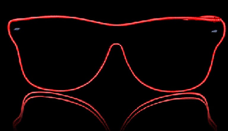 COOL MANIA LED NEON WAY FARER SUN GLASSES LIGHTING STAG PARTY 3 MODES STROBE.*