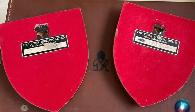 heraldic shield Plaques Royal Signals & Dynover Swansea Coat Of Arms