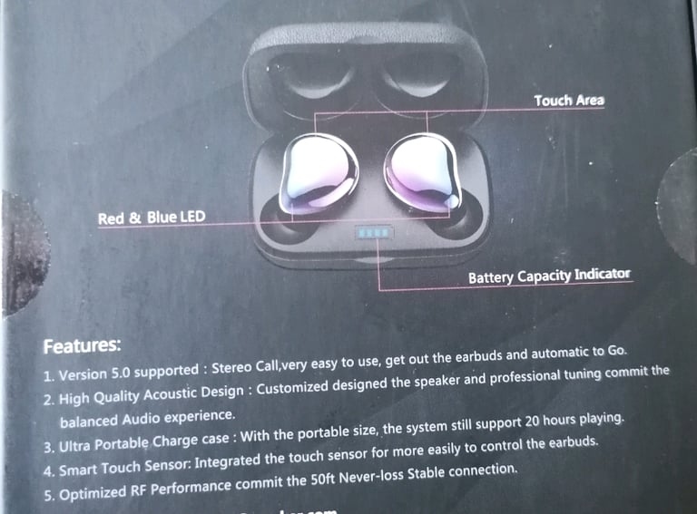 TWS wireless earbuds, Bluetooth 5.0, brand new 