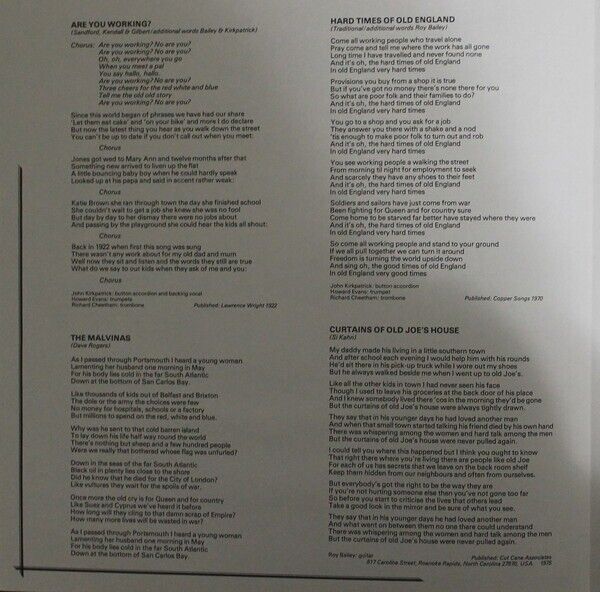 Roy Bailey ‎– ...Freedom Peacefully LP. Like New Lyric Inner And Sleeve £15