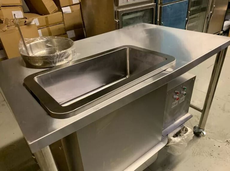 Fat Chef Breading Table with 2 Stainless Steel Containers