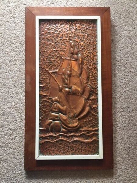 image for 21x11 inches Arts and crafts copper panel 