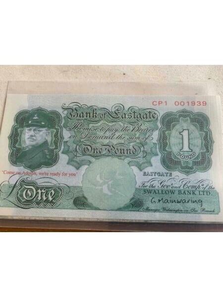 image for Home Guard Captain Mainwaring Novelty One Pound Note 