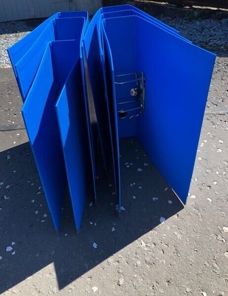 15 Blue A4 Folders (6 Lever Arch files and 9 Ring binders) from smoke-free home